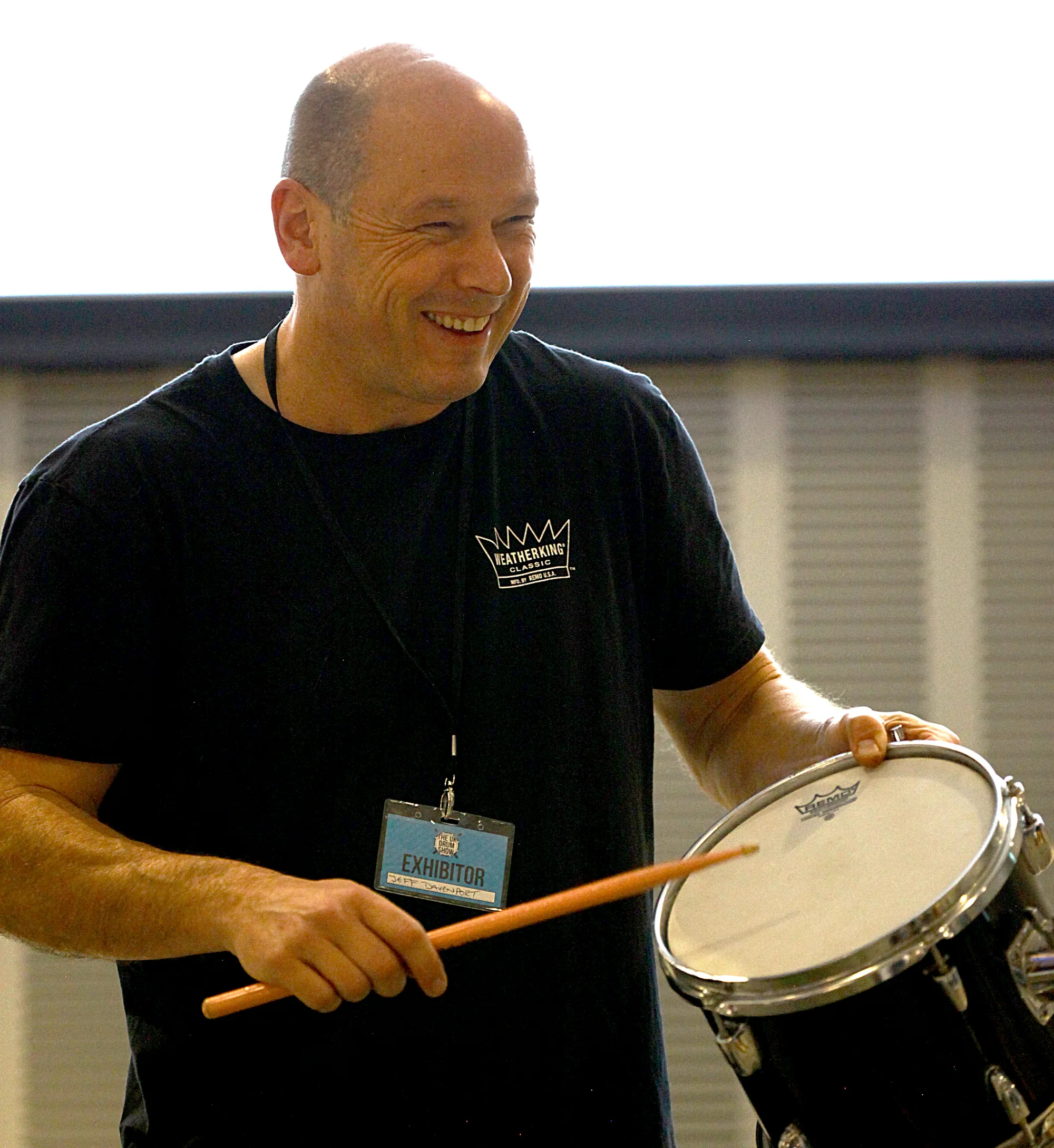 Remo drumhead tuning demonstration, UK Drum Show, photography by myb777