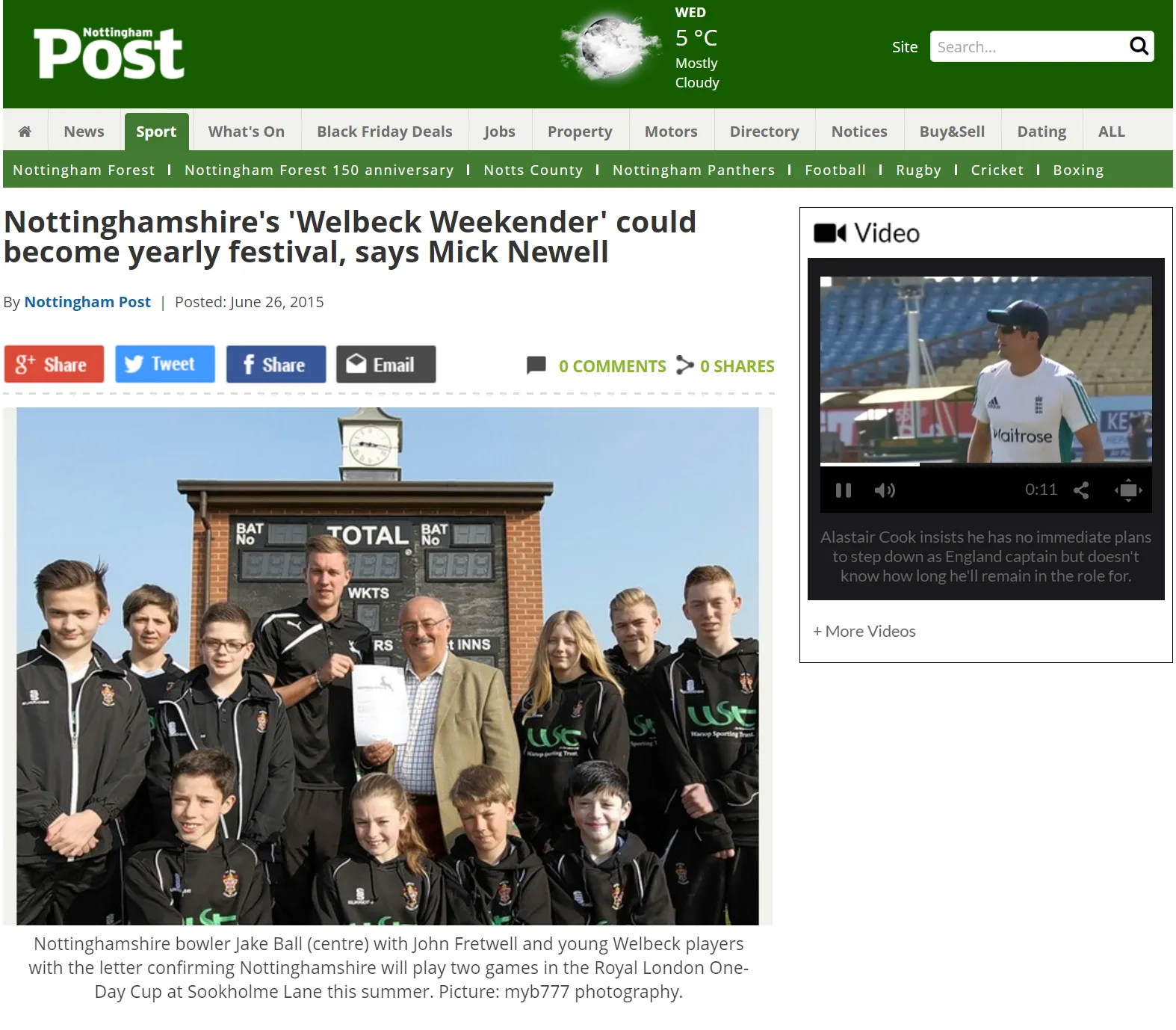 Nottinghamshire Live — Welbeck Cricket Club, published photography by myb777
