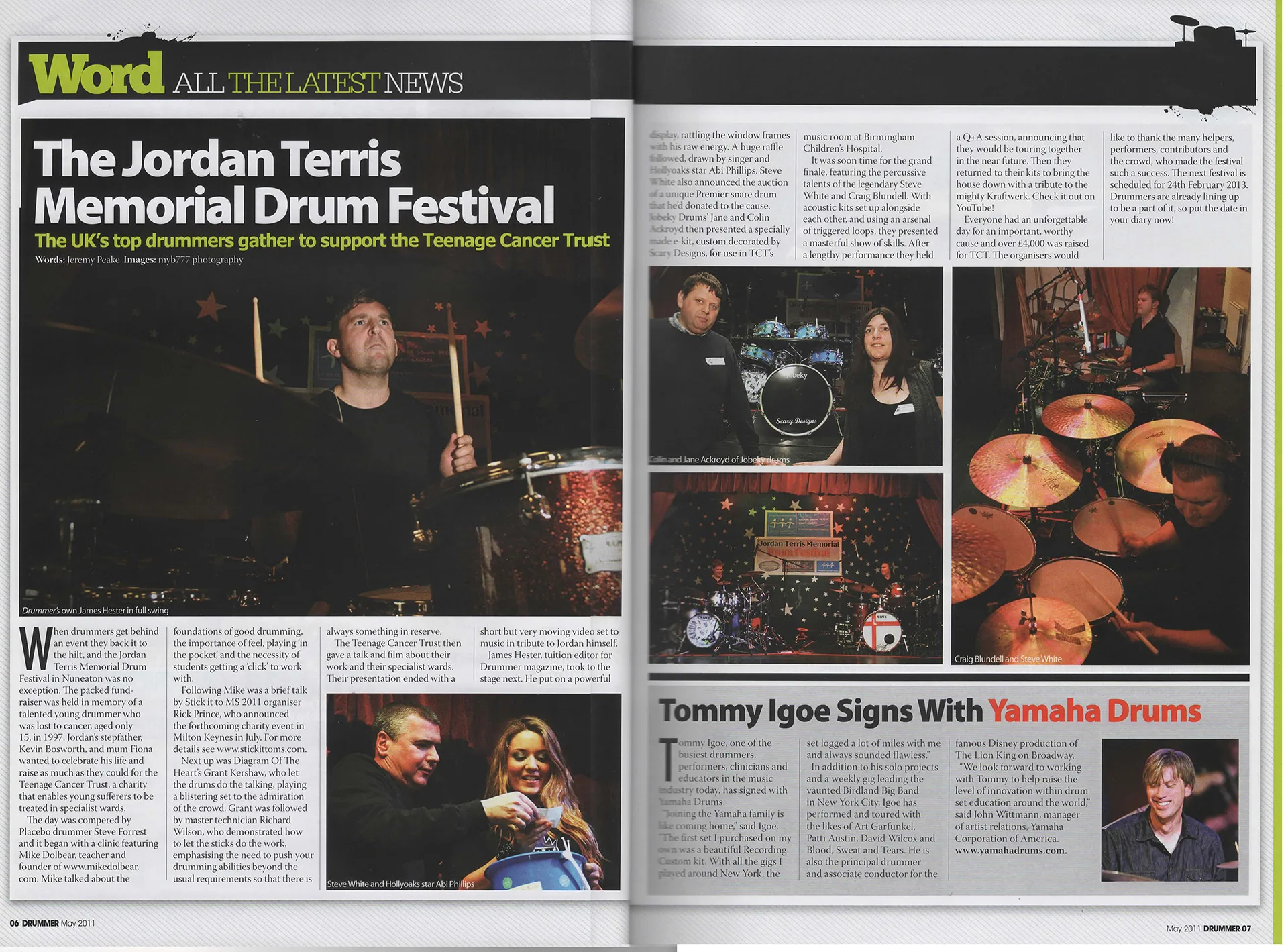 Published in Drummer Magazine — Jorden Terris Memorial Drum Festival